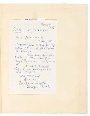 Cunard, Nancy (1896-1965) Negro Anthology, with a tipped-in A.L.S. to Karl Marx's niece